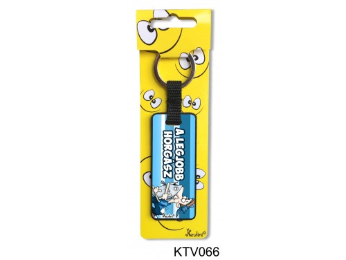(KTV066) Vicces kulcstartó 7,5 cm - A legjobb horgász - Horgászos ajándékok